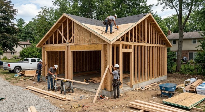 Detached Garage Construction in Pearland, TX